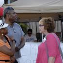 Kathie Talbot meeting festival goers 